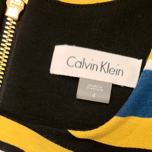 Calvin Klein Striped Sheath Dress Size 4 - Picture 5 of 5